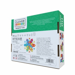 Set magnetic de construit Inventiv 110 piese, Cleverclixx - Img 6