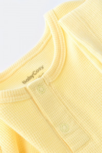 Set tricou cu panataloni scurti - 100% bumbac organic - Galben, Baby Cosy