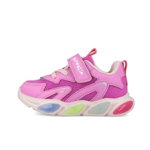 Sneakers cu luminite Garvalin 251808, roz - Img 4
