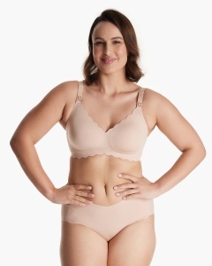 Sutien alaptare floral fara cusaturi cu sustinere Momcozy YN46 Skin XL