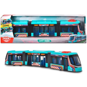 Tramvai Dickie Toys Siemens City Tram 41,5 cm albastru - Img 9