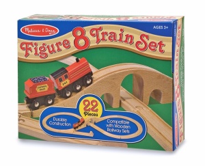 Tren lemn si Circuit 8 Melissa and Doug - Img 1