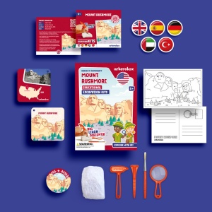 Arkerobox - Set arheologic educational si puzzle 3D, Mount Rushmore