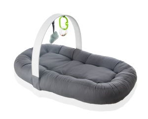 Babynest cu bara de jucarii, BabyJem, antracit