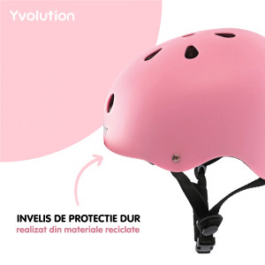Casca protectie Yvolution 44-52 cm Pink - Img 5