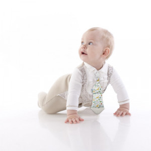 Cravata bebelusi cu accesoriu de dentitie BabyJem