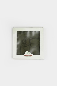 Cutie 4 piese pentru nou nascut - 100% bumbac organic - Verde, BabyCosy
