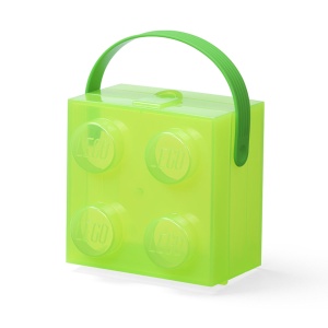 Cutie LEGO 2x2 - verde transparent - Img 1
