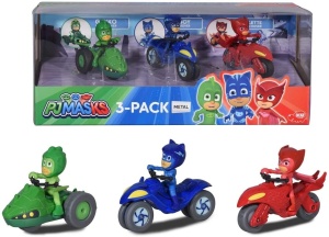 EROI IN PIJAMALE SET 3 MOTOCICLETE CU FIGURINA SCARA 1:64 - Img 3