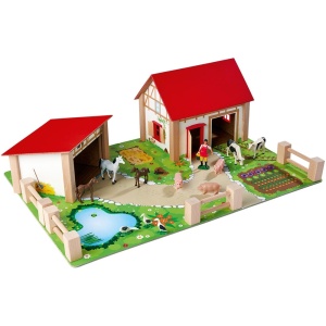Ferma din lemn Eichhorn 51x36x17 cm cu 20 accesorii - Img 2