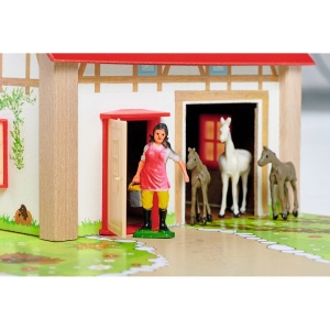 Ferma din lemn Eichhorn 51x36x17 cm cu 20 accesorii - Img 7