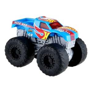 HOT WHEELS MONSTER TRUCK ROARIN WRECKERS RACE ACE CU FUNCTII SI SUNETE SCARA 1:43 - Img 2