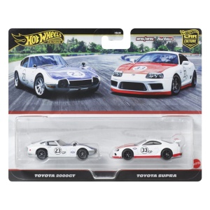 HOT WHEELS PREMIUM SET 2 MASINUTE METALICE TOYOTA 2000GT SI TOYOTA SUPRA SCARA 1 LA 64