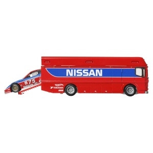 HOT WHEELS TRANSPORTATOR EURO HAULER CU MASINUTA NISSAN 300 ZX GTS SCARA 1:64 - Img 4