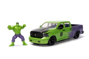 JADA MARVEL SET FIGURINA HULK SI MASINUTA METALICA RAM 1500 2014 SCARA 1:24 - Img 2