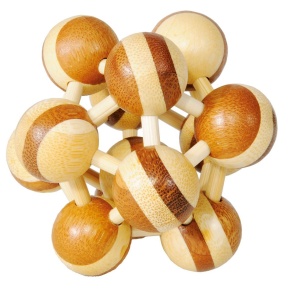 Joc logic IQ Puzzle 3D Atom doua culori, Fridolin - Img 1
