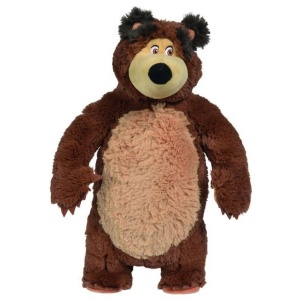 Jucarie de plus Simba Masha and the Bear, Bean Bag Bear 40 cm - Img 1