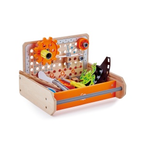 Jucarie din lemn - Trusa de scule cu experimente stiintifice (32 piese) - Img 1
