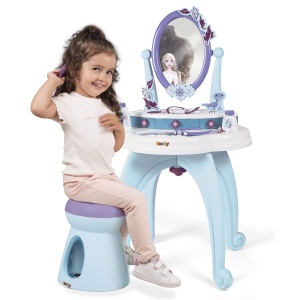 Jucarie Smoby Masuta de machiaj Frozen Hairdresser 2 in 1 - Img 5