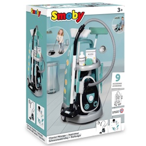 Jucarie Smoby Set curatenie cu troller si aspirator electronic negru - Img 7