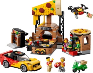LEGO CITY EXPERIENA LIVRARII DE PIZZA CU VEHICULE 60496 - Img 3