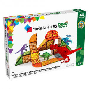 MAGNA-TILES Dino World, set magnetic 40 de piese - Img 1
