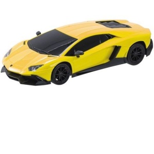 MASINA CU TELECOMANDA LAMBORGHINI AVENTADOR GALBEN CU SCARA 1 LA 24