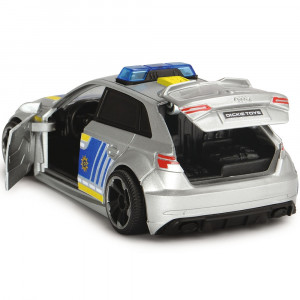Masina de politie Dickie Toys Audi RS3 1:32 15 cm cu lumini, sunete si accesorii - Img 3