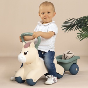 Masinuta de impins Smoby Pony cu remorca - Img 10