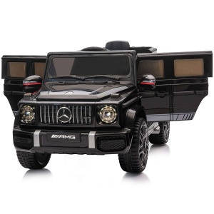 Masinuta electrica Chipolino SUV Mercedes G63 AMG cu scaun din piele si roti EVA black - Img 5