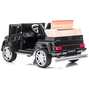 Masinuta electrica Chipolino SUV Mercedes Maybach G650 black cu scaun din piele si roti EVA - Img 10