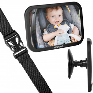 Oglinda auto retrovizoare Skiddou Basp pentru supraveghere copii, reglare 360 grade, 26x19 cm - Img 8