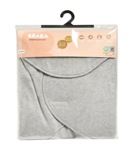 Paturica de infasat BabyNomade 0-6 luni Heather Grey