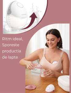 Pompa de san Momcozy Hands-free dubla M6 Rosie - Img 4