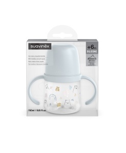 Prima cană cu muștiuc din silicon 150 ml, +4l, Bears, albastru, Suavinex - Img 2