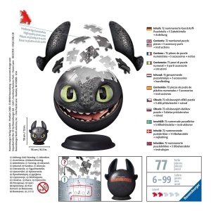 Puzzle 3D Dragons III_Toothless, 72 Piese - Img 4