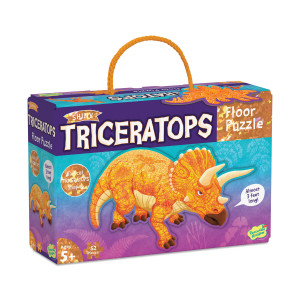 Puzzle de podea in forma de triceratop, Triceratops Floor Puzzle - Img 1