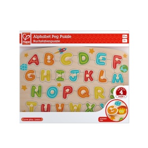 Puzzle din lemn cu butoni - Alfabet - Img 2