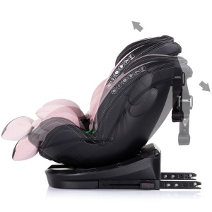 Scaun auto Chipolino Hypnotic I-Size 40-150 cm cu sistem Isofix si sezut rotativ pink marshmallow - Img 5