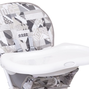 Scaun de masa Graco Snack N Stow Patchwork Grey - Img 4