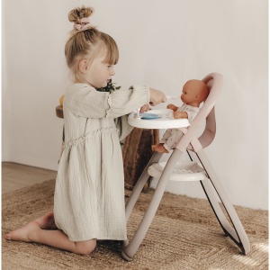 Scaun de masa pentru papusi Smoby Baby Nurse maro - Img 6