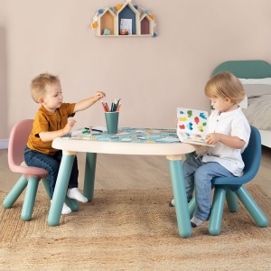 Scaunel cu spatar pentru copii Smoby Little albastru - Img 5