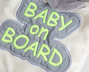 Semn reflectorizant Baby on Board BabyJem, verde