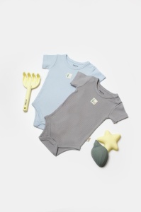 Set 2 body Bamboo, blue, BabyCosy, 50% bumbac+50%bambus