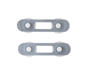 Set 2 mini sigurante universale pentru usi si dulapuri BabyJem, gri