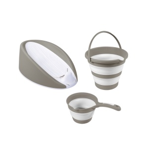 Set 3 in 1 cu suport anatomic pentru cadita - Gri