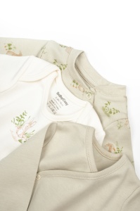 Set de 10 piese pentru nou nascut, 100% bumbac organic, Rabbit, BabyCosy