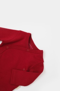 Set de 5 piese pentru nou nascut - 100% bumbac organic - Rosu, BabyCosy