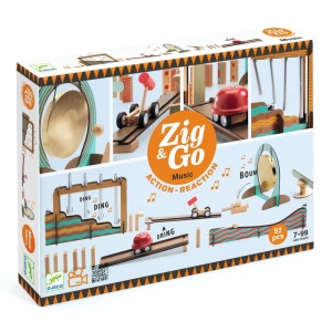 Set de constructie trasee Zig & Go Muzica 52 piese, Djeco - Img 8