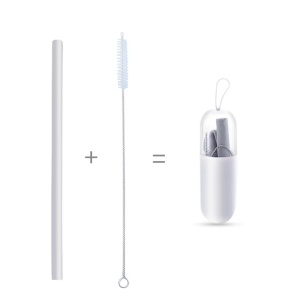 Set de paie portabile reutilizabile din silicon - gri